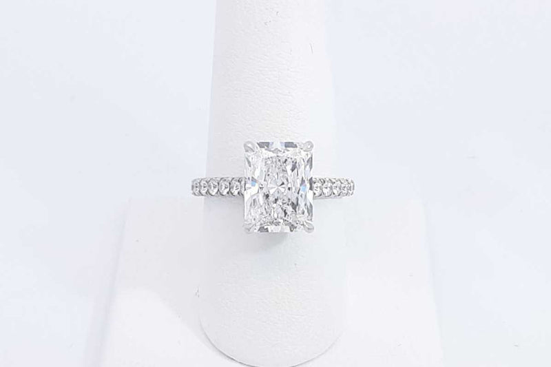 Lab Grown Center Diamond 3.93ctw Ring In Platinum 6.56g Size 7.5 Eb0523lexxzsa