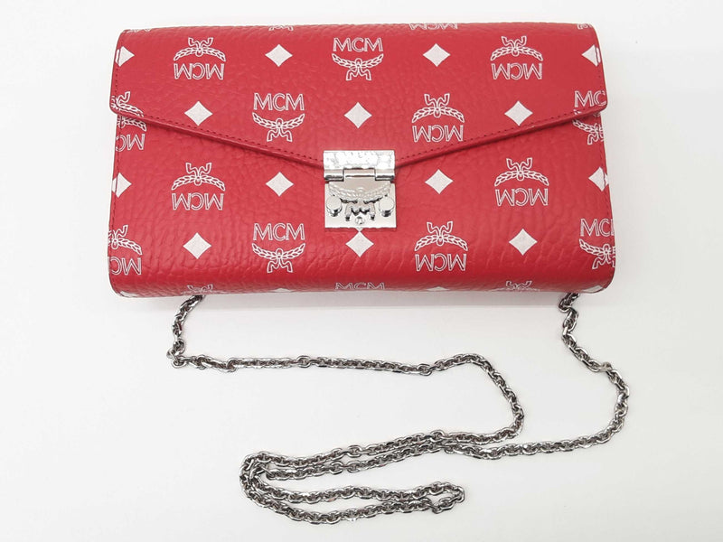 Mcm Tracy Red Viestos Chain Crossbody Bag Do0824loxde