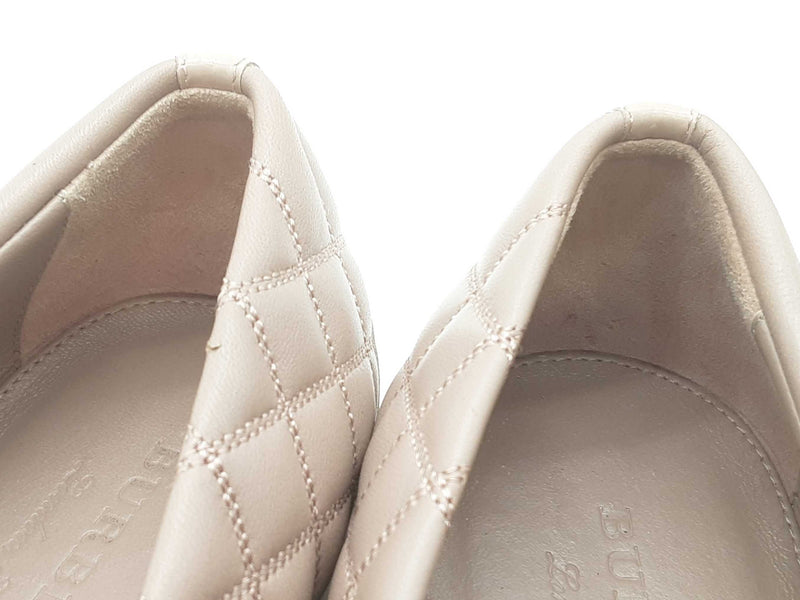 Burberry Avonwick Buckle Quilted Dusty Pink Leather Flats Size Eu 40 Do0525pxde