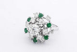 2.8cttw Diamond & Green Gemstone Ring 14k White Gold 9.8g Size 6.5 Eb0526wsxzsa
