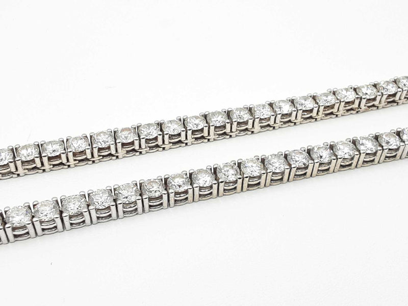25.75 Cttw Diamond & 14k White Gold Tennis Necklace 4.3g  19 Inch Fw1124lxzxzdu