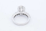 3.3cttw Diamond Ring In 14k White Gold 3.8 Grams Size 4 Eb0526wxxzde