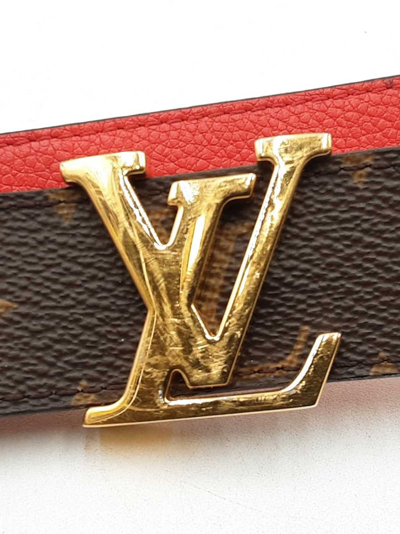 Louis Vuitton Lv Initiales Buckle & Reversible Leather Belt Size 30 Fw0525lrzdu