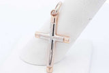 14k Two Tone Gold Cross Pendant 2.5 Grams Eb0626lrxde