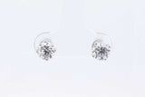 1.2cttw Diamond Stud Earrings In 14k White Gold 1.0 Gram Eb0226prxdu
