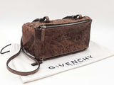 Givenchy Mini Pandora Shoulder Bag In Brown Tumbled Sheepskin Fw0926lordu