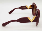 Valentino Garavani Bdx-gld/cat 3 V-gold Red Butterfly Sunglasses Do0226oxzde