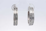 1.12cttw Lab Grown Diamond Hoop Earrings In Sterling Silver 6.4 Grams Eb0326sxdu
