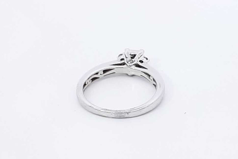 0.46ctw Diamond Ring In 10k White Gold 3.1 Grams Size 7 Eb1025lpxdu