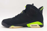 Nike Air Jordan 6 Retro Black & Electric Green Sneakers Size 13 Eb0525lrxsa