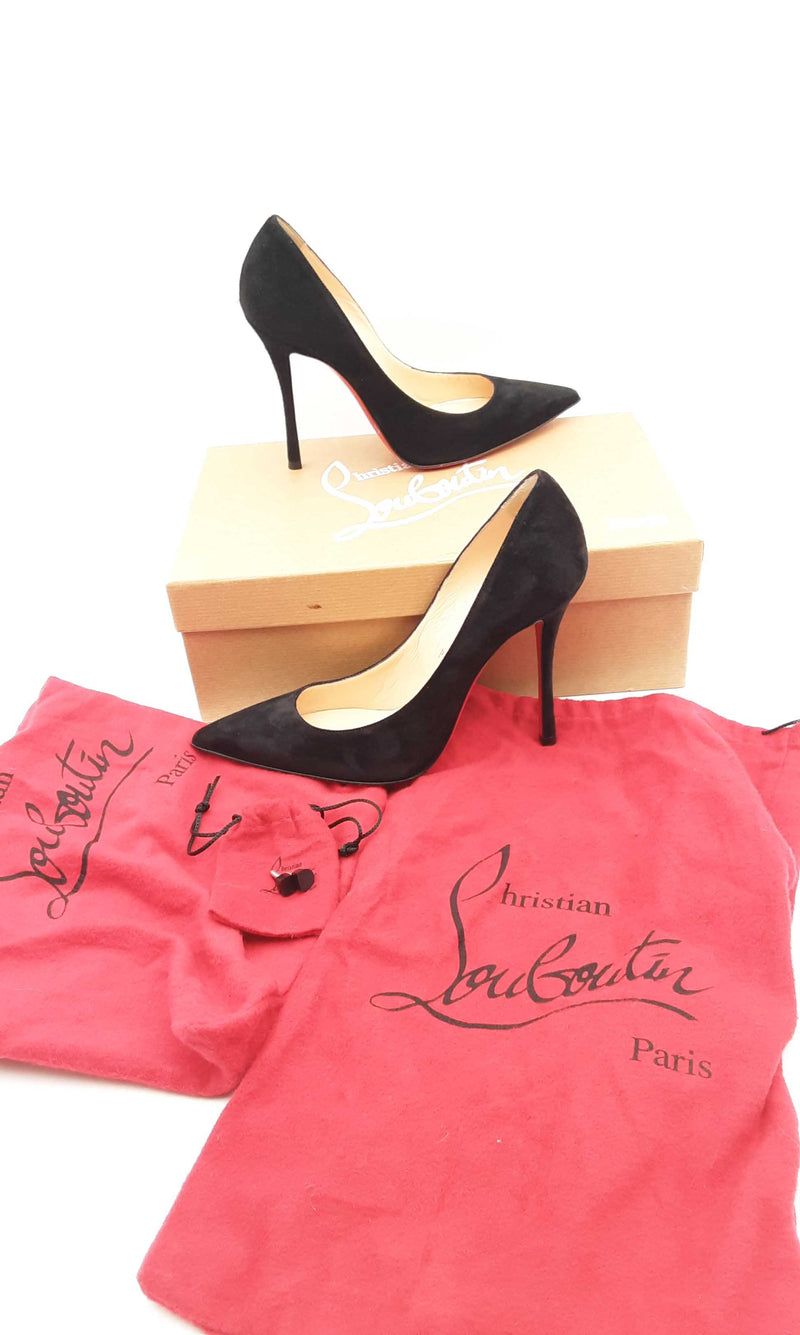 Christian Louboutin So Kate Suede Black Pumps Size 35 Eblwxsa 144010031131