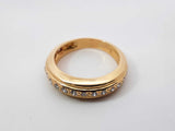 Diamond & 18k Yellow Gold Half-eternity Ring 4.8 Grams Size 5.75 Fw0726rxzdu