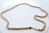 10k Yellow Gold Hollow Rope Chain Necklace 18.3 Grams Eb0426lxrxde