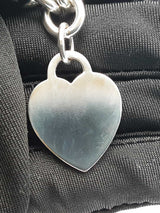 Tiffany & Co. Heart Tag Pendant Necklace In Sterling Silver 65.9 Grams 16 Inch Fw0726lrxdu