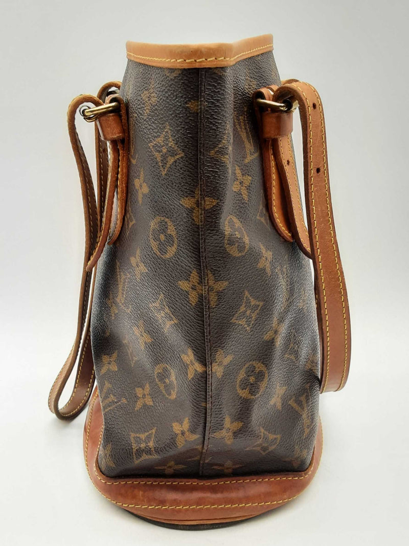 Louis Vuitton Petite Bucket Brown Monogram Coated Canvas Shoulder Bag Do0125owxde