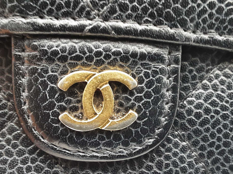 Chanel Quilted Caviar Compact Flap Wallet Eb1024rxzsa