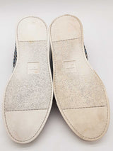 Fendi Multicolor Woven Leather Slip On Sneakers Size 11 Eb0925pxzde