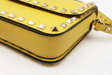 Valentino Garavani Yellow Lime Green Leather Rockstud Crossbody Bag Eb0826lrxde