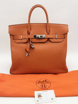 Hermes Birkin 32 Hac Dark Orange Leather Eb1025cxxzsa