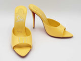 Christian Louboutin Miss Z Mules In Yellow Patent Leather Size 5.5 Fw0926orzdu