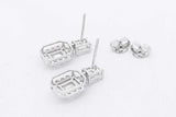 2.08cttw Lab Grown Diamond Drop Stud Earrings In 14k White Gold 2.8g Eb0826crxsa