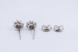0.52cttw Diamond Stud Earrings In 14k White Gold 1.5 Grams Eb0126lixdu