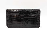 Yves Saint Laurent Cassandre Phone Holder In Croc-embossed Leather Fw0825wzxdu