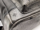 Mcm Stark Black Leather Gray Visetos Coated Canvas Backpack Do0626orxde