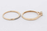 Diamond Wedding Set In 10k Yellow Gold 3 Grams Size 7 Eb0826srsa