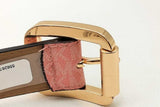 Michael Kors Pink Monogram Belt With Gold Tone Buckle Eb0225oxsa