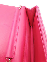 Chanel Hot Pink Quilted Velvet Wallet On Chain Eb0726lxxzsa
