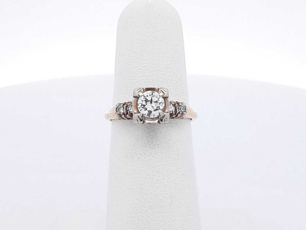 0.57 Cttw Diamond & 14k Yellow Gold Ring Size 5.5 2.3 Grams Fw0222orxdu