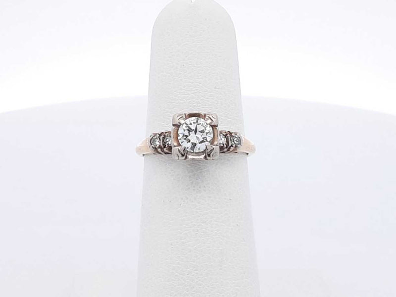 0.57 Cttw Diamond & 14k Yellow Gold Ring Size 5.5 2.3 Grams Fw0222orxdu