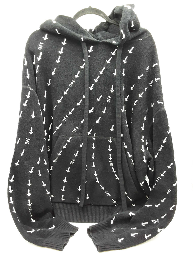 Off White Oversized Black White Arrow Knitwear Hood Sweater Size Xxl Do1025prxde