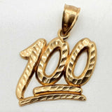 10k Yellow Gold 100 Emoji Pendant 2.8g Lh1024crde