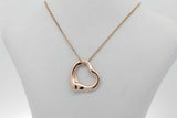 Tiffany & Co. Elsa Peretti 18k Gold Open Heart Pendant Necklace 4.4g Eb0926lcrsa