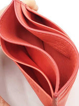 Mcm Ottomar Card Case In Hot Coral Monogram Leather Fw0926rxdu