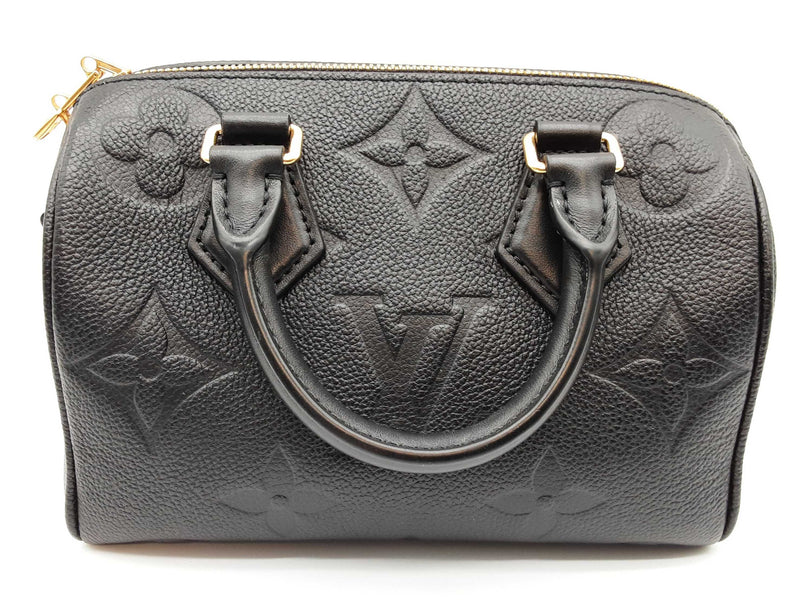 Louis Vuitton 20 Speedy Black Monogram Empreinte Leather Crossbody Bag Do0425lwxzde