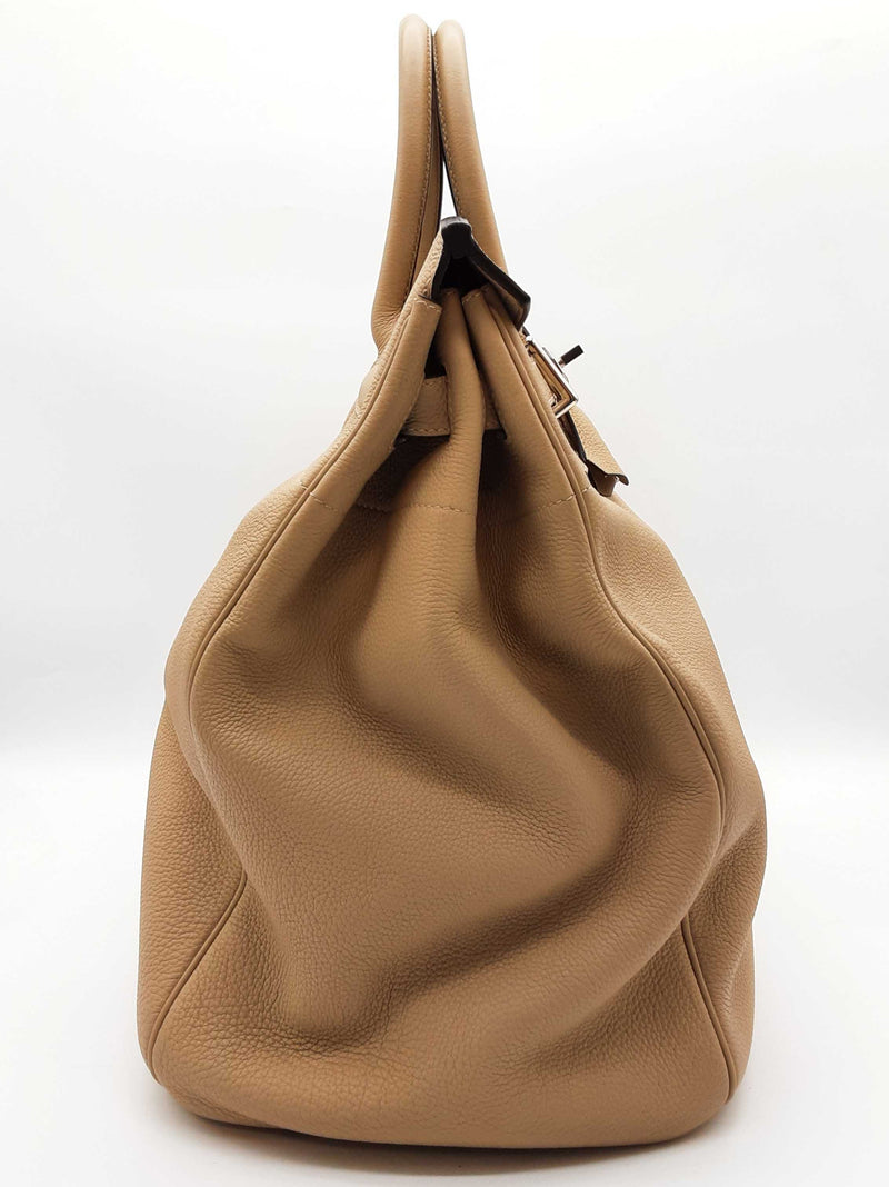 Hermes Birkin Hac 40 Trench Beige Togo Palladium Hardware Handbag Do0925llxzxde