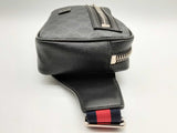 Gucci 474293 Black Gg Supreme Coated Canvas Zip Pocket Belt Bag Do1124rxzde