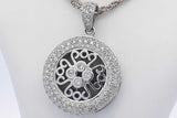 2.8cttw Diamond Pendant Necklace 14k White Gold 27.6 Grams 17 Inch Eb0326oxrxdu