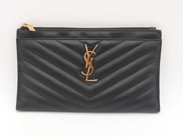 Ysl Saint Laurent Grain De Poudre Monogram Bill Pouch Sd0725ozxsa