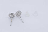0.68cttw Diamond Stud Earrings In 14k White Gold 0.9 Grams Eb0226oxzdu