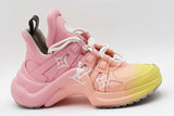 Louis Vuitton Archlight Pink Yellow Gradient Leather Sneakers Sz 37.5 Eb1125exdu