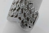 0.54cttw Diamond Shield Ring In 14k White Gold 7.3 Grams Size 7.25 Eb0926pxzsa