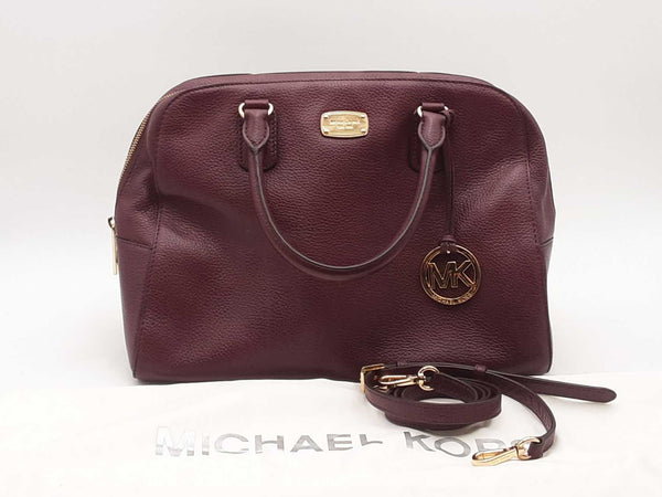 Michael Kors Merlot Leather Tote Handbag Aa0625wzsa