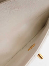 Chanel Classic Double Flap White Quilted Caviar Shoulder Bag Eb0726orxzsa