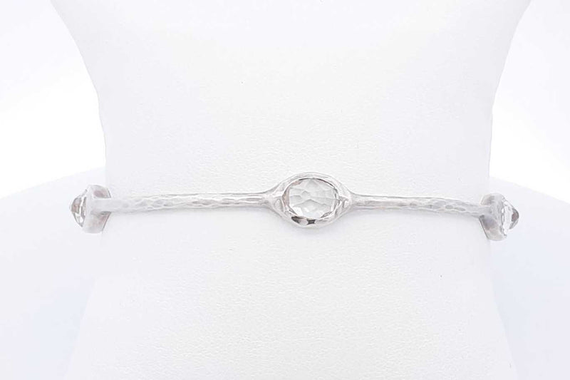 Ippolita Sterling Silver Bangle Bracelet 12.4 Grams 7.5 Inch Eb0424lrxsa