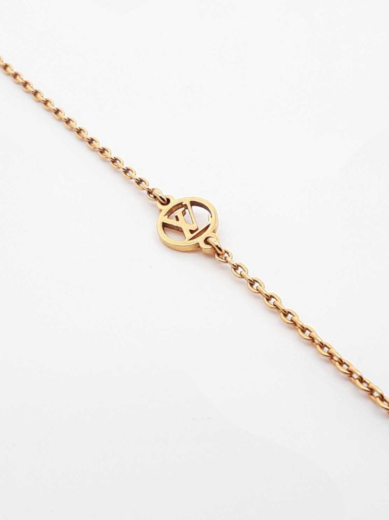 Louis Vuitton Louisette Monogram Blossom Gold-tone Fashion Necklace Fw0725lxzdu