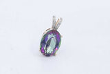 10k Yellow Gold Mystic Topaz Pendant 2.7 Grams Eb0524pxsa